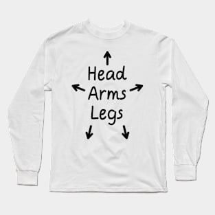 Body Parts Direction Long Sleeve T-Shirt